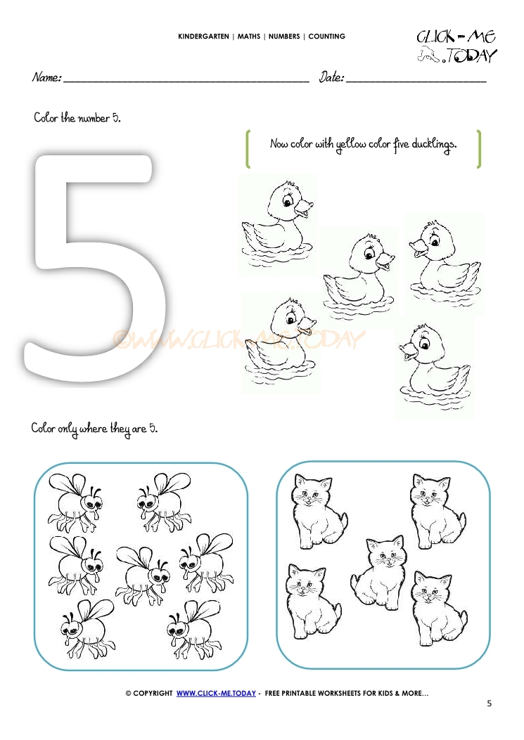 COUNTING WORKSHEET 5